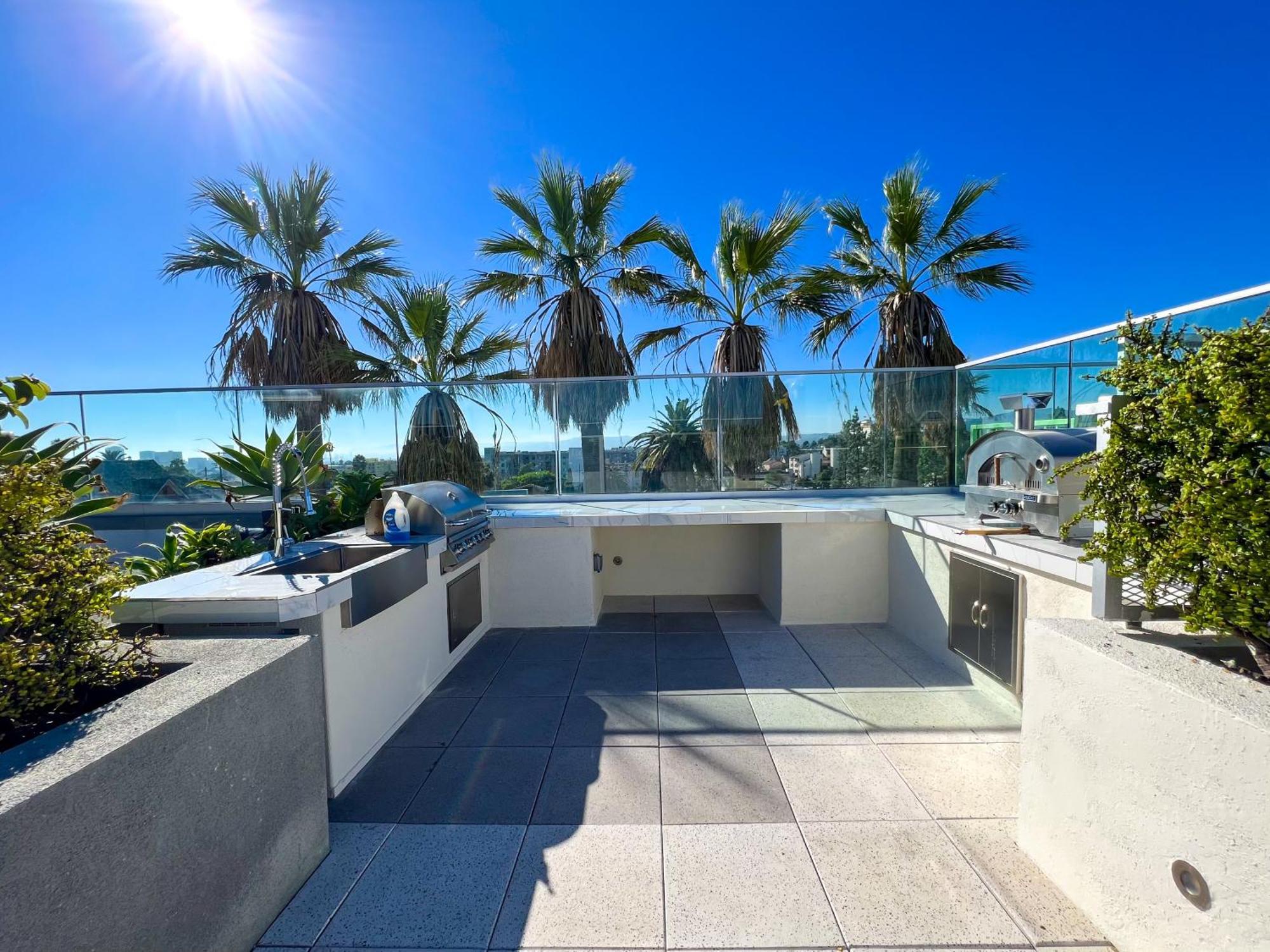 Downtown Los Angeles Skyline Balcony View Modern Penthouse المظهر الخارجي الصورة